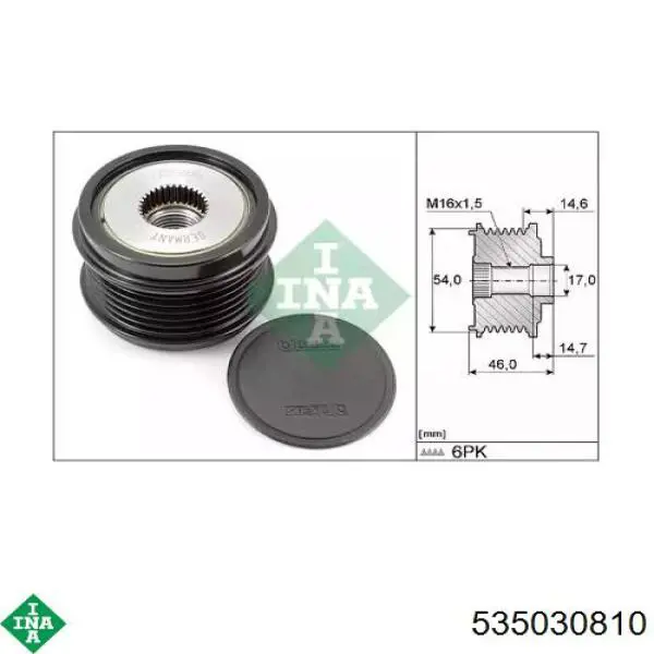 Comprar 535030810 INA Rueda libre del alternador