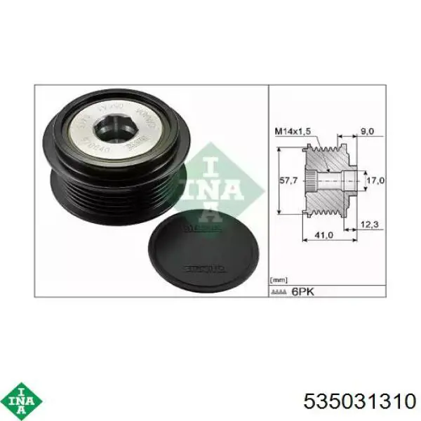 535031310 INA Rueda libre alternador 