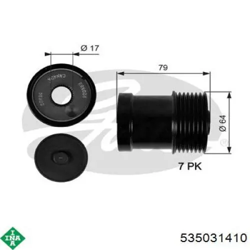 535031410 INA poleas juego de piezas