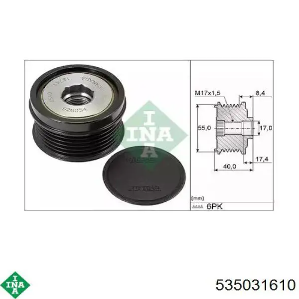 Polea rueda libre INA 535031610 precio, desde 86,44 EUR
