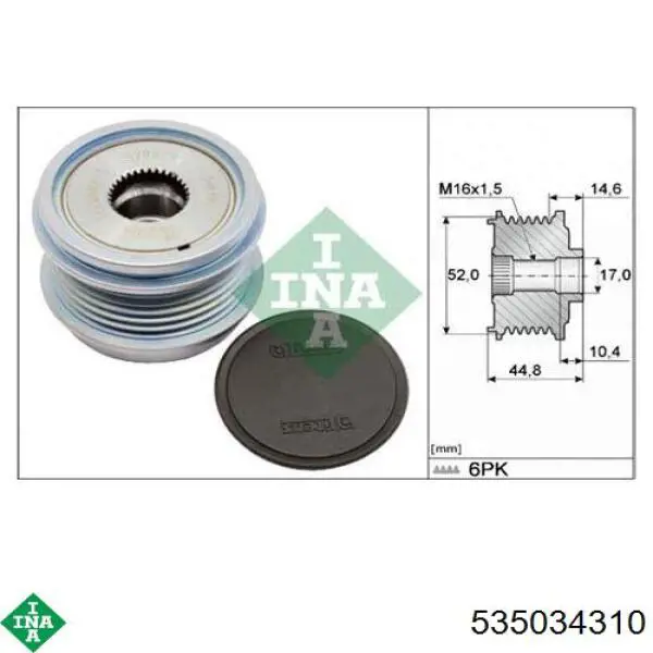 Polea alternador AFP0119LITENS AS/Auto Storm