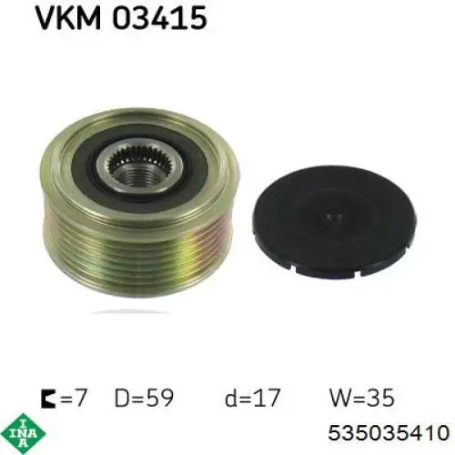 Polea rueda libre INA 535035410 precio, desde 90,87 EUR