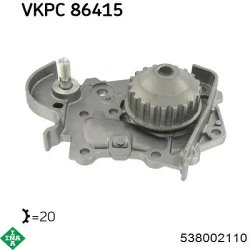 Comprar 538002110 INA Bomba de agua para motor