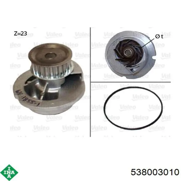 Comprar 538003010 INA Bomba de agua para motor