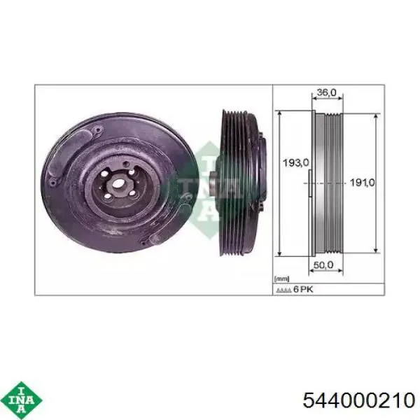 Polea del cigüeñal INA 544000210 precio, desde 98,65 EUR