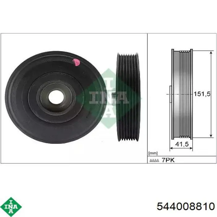 Polea del cigüeñal INA 544008810 precio, desde 64,69 EUR