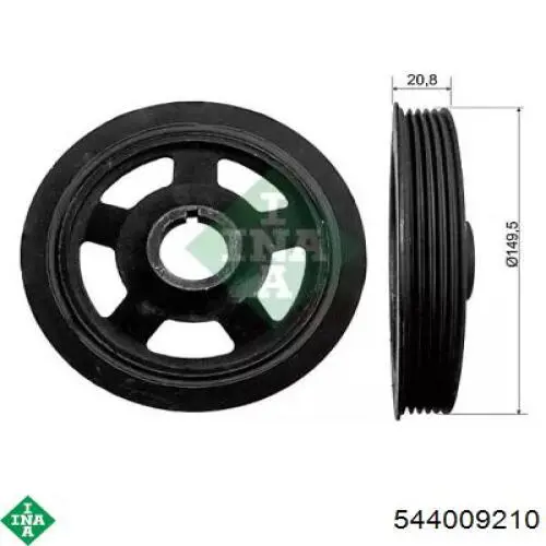 Polea del cigüeñal INA 544009210 precio, desde 80,96 EUR