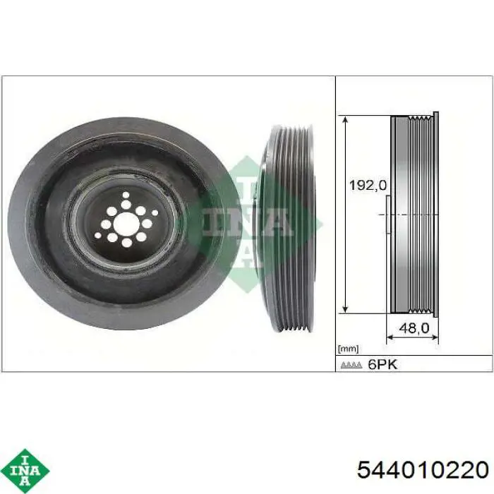 Polea del cigüeñal INA 544010220 precio, desde 110,88 EUR