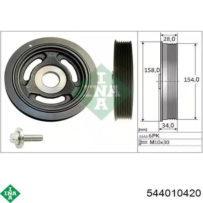 Comprar 544010420 INA La polea del cigüeñal