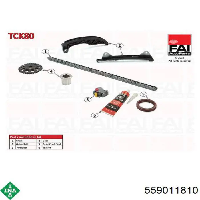 Kit de cadena de distribución INA 559011810 precio, desde 506,38 EUR