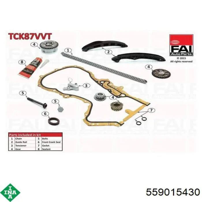 Cadena de distribución superior, kit INA 559015430 precio, desde 332,33 EUR