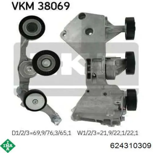 624310309 INA kit de embrague (3 partes)