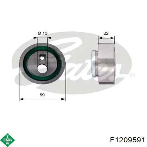 F1209591 INA rodillo, cadena de distribución