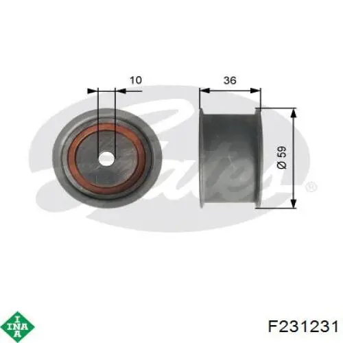F231231 INA rodillo intermedio de correa dentada