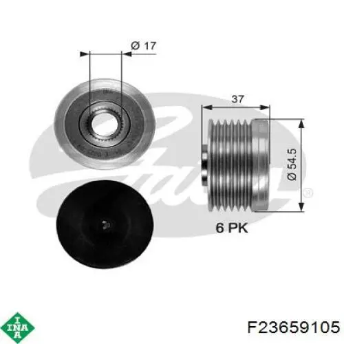 F23659105 INA Rueda libre alternador 
