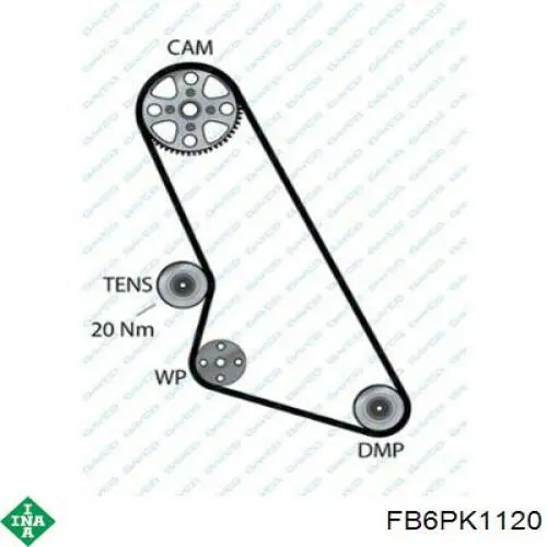Comprar FB6PK1120 INA Correa trapezoidal