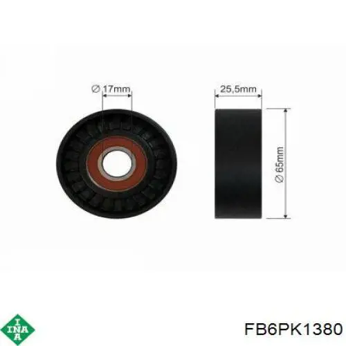 Correa de alternador FB6PK1380 INA