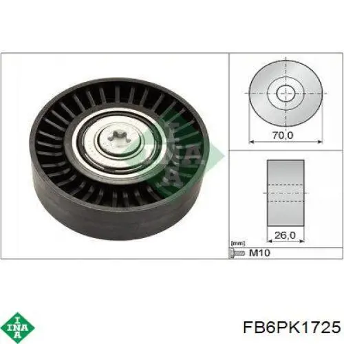 FB6PK1725 INA Correa poly v