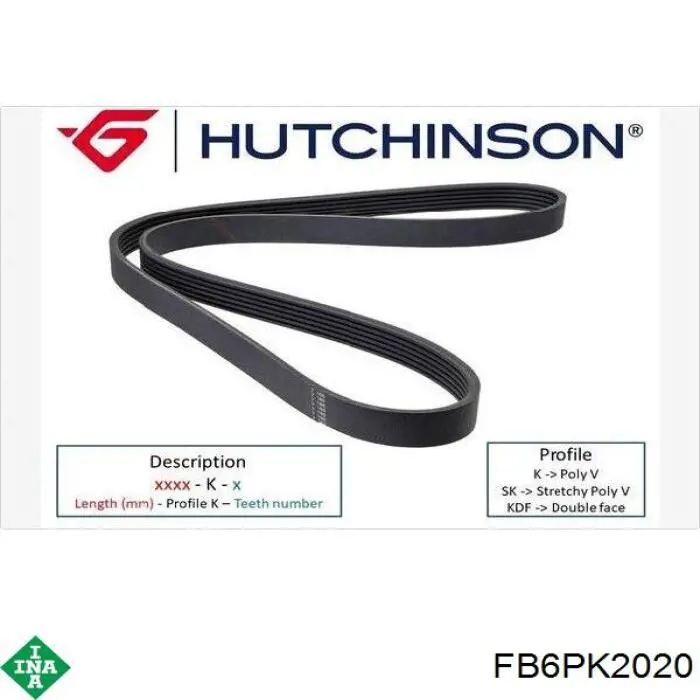 Correa de transmisión trapezoidal INA FB6PK2020 precio, desde 42,29 EUR