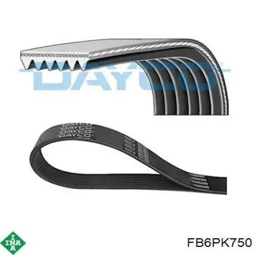 Correa de alternador FB6PK750 INA