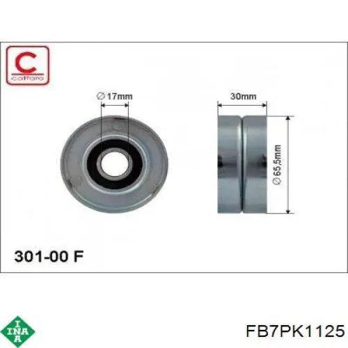 Correa de alternador FB7PK1125 INA