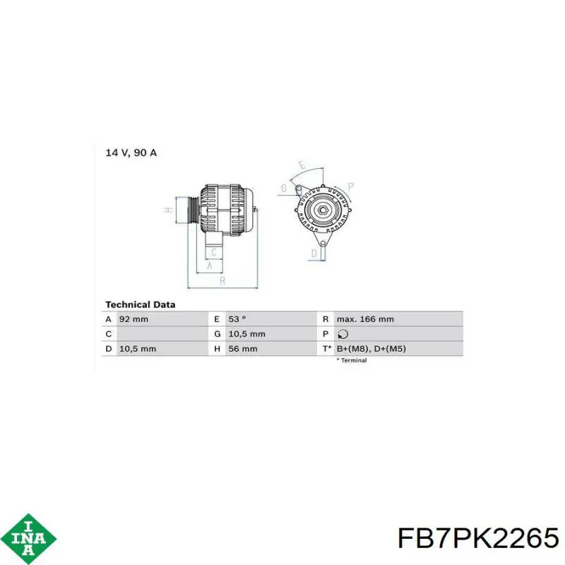 Comprar FB7PK2265 INA Correa trapezoidal