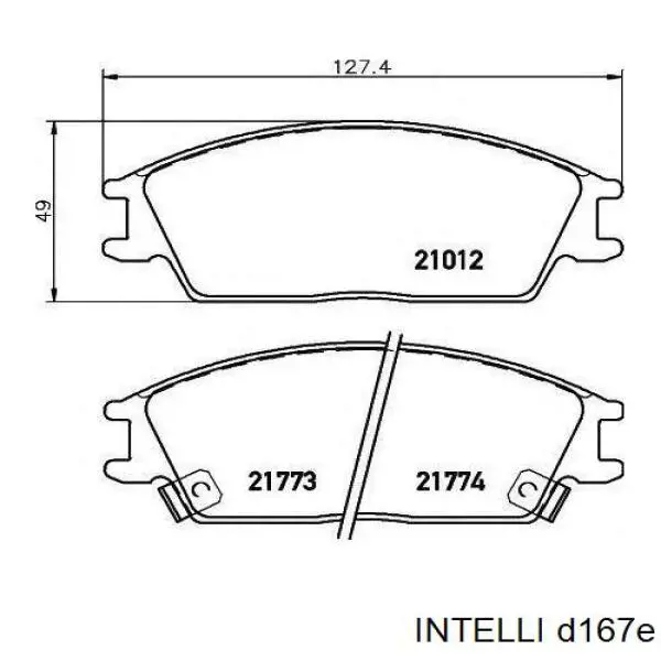 Pastillas de freno traseras INTELLI D167E