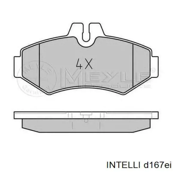 Pastillas de freno traseras INTELLI D167EI