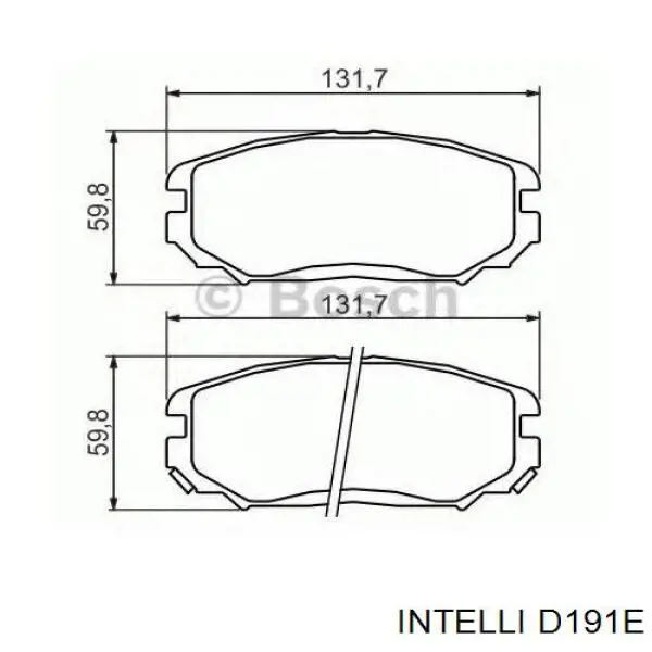 D191E Intelli pastillas de freno delanteras