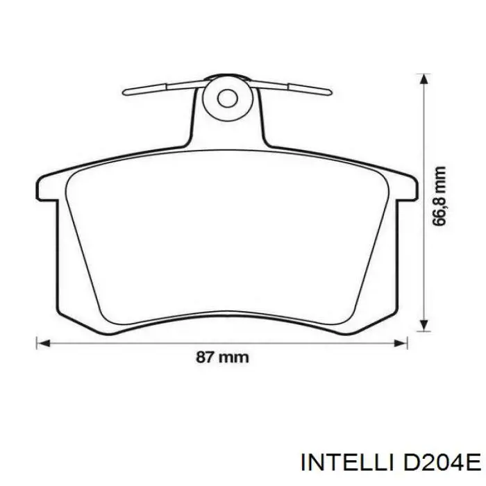 D204E Intelli pastillas de freno delanteras