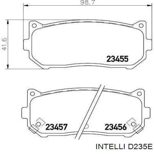 Comprar D235E Intelli Pastillas de freno traseras