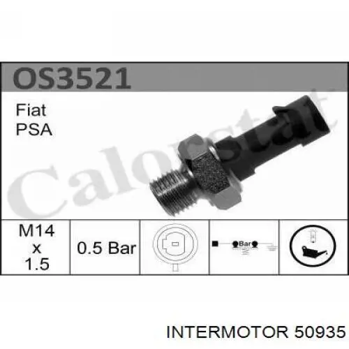 Sensor de aceite General Motors 1252572