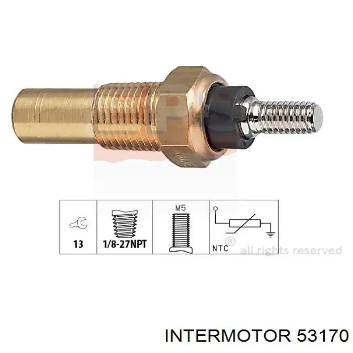 53170 Intermotor sensor de temperatura del refrigerante