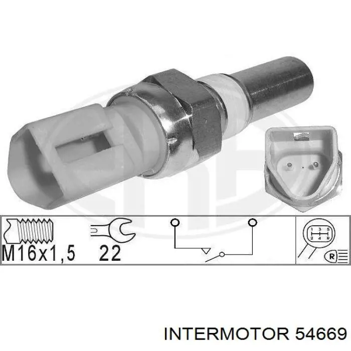 54669 Intermotor interruptor, piloto de marcha atrás