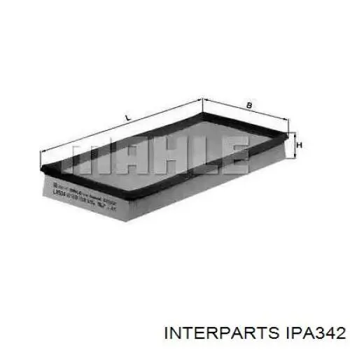 IPA342 Interparts Filtro de aire de motor