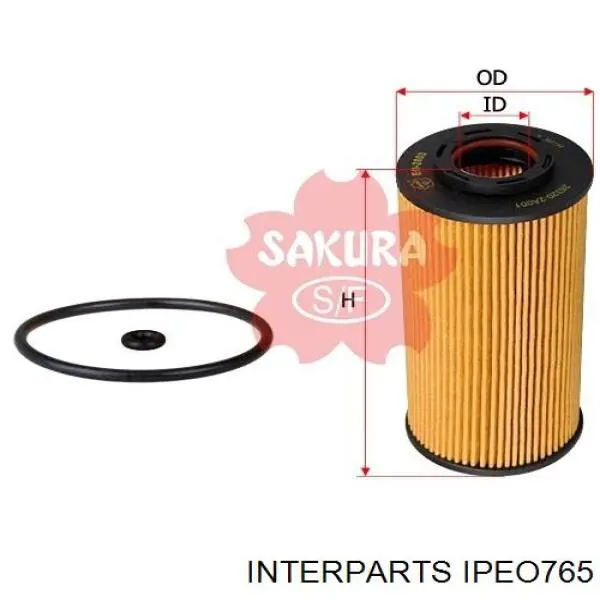IPEO765 Interparts filtro de aceite