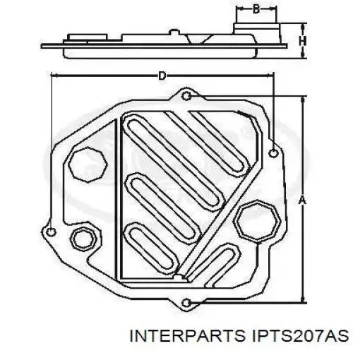 IPTS207AS Interparts Filtro hidráulico transmisión automática