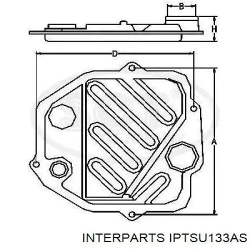 IPTSU133AS Interparts Filtro hidráulico transmisión automática