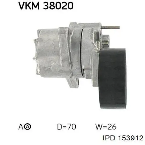 Comprar 153912 IPD Tensor de correa poli V 
