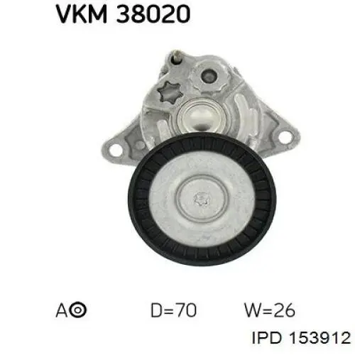 Tensor de la correa trapecial IPD 153912 precio, desde 29,14 EUR