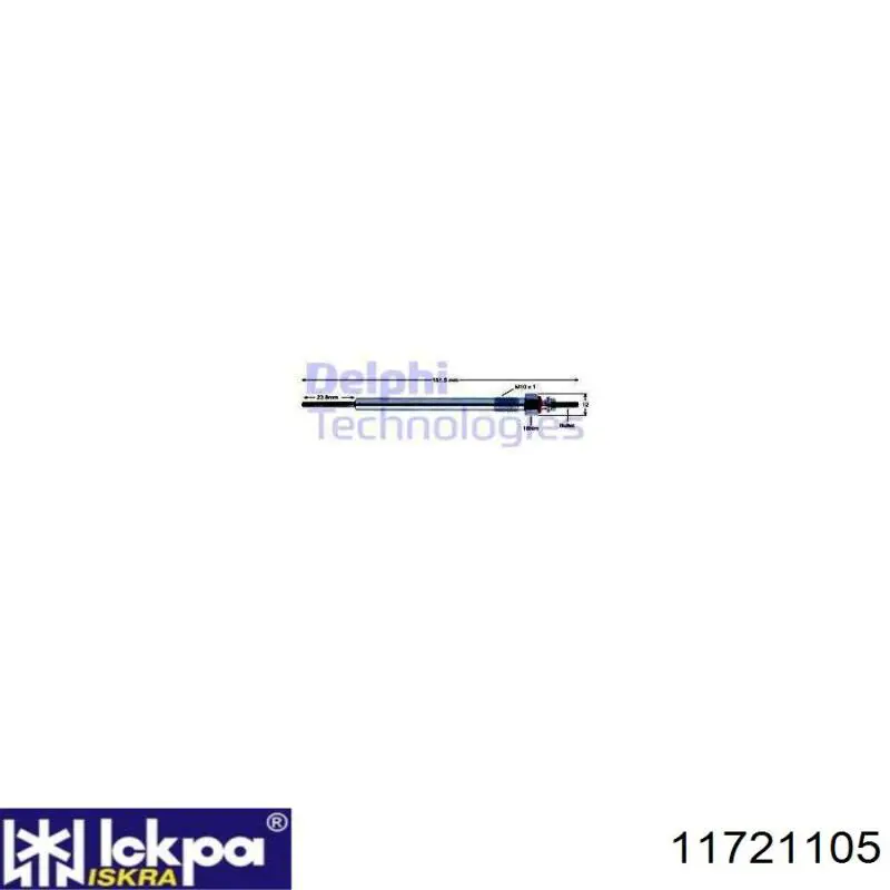 Bujía de precalentamiento 11721105 Iskra