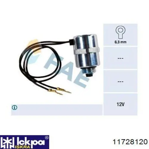 Válvula de corte de combustible de la bomba de inyección 11728120 Iskra