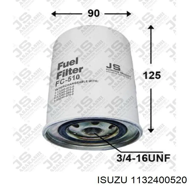 1132400520 Isuzu Filtro de gasolina