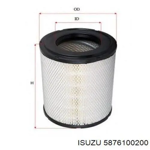 5876100200 Isuzu filtro de aire