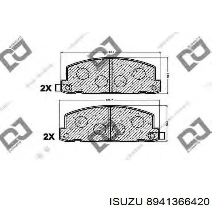 8941366420 Isuzu pastillas de freno delanteras