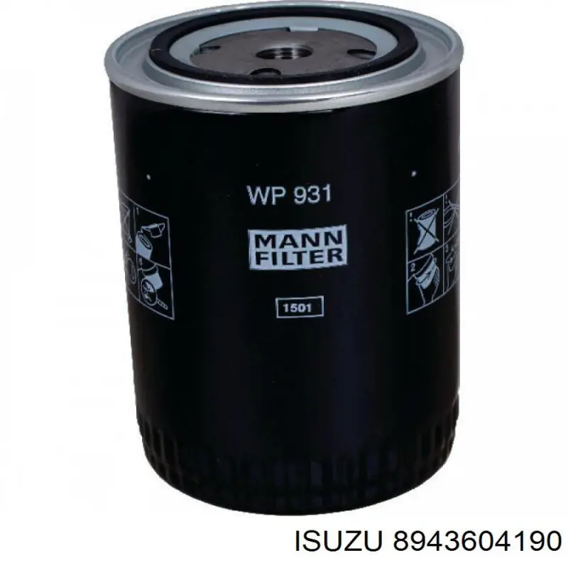 8943604190 Isuzu filtro de aceite