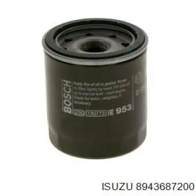 8943687200 Isuzu filtro de aceite
