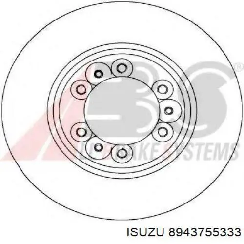 8943755333 Isuzu freno de disco delantero