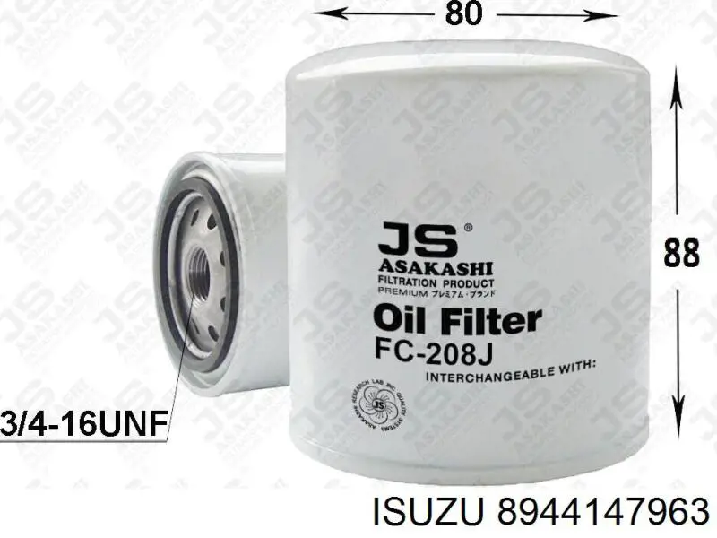 8-94414796-3 Isuzu filtro de combustible