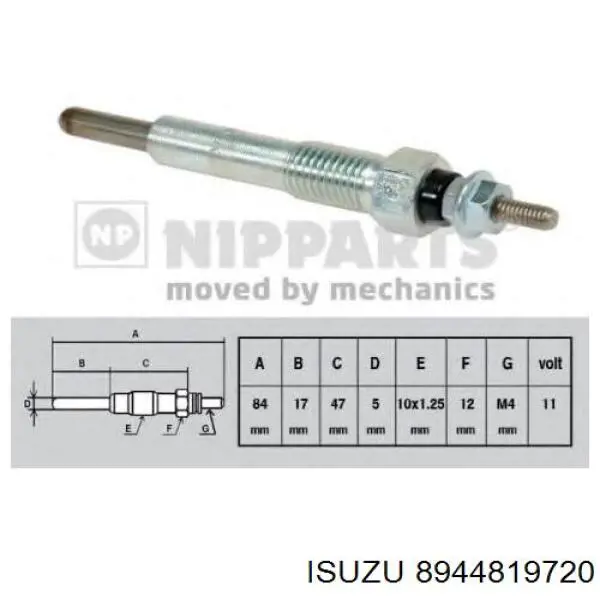 Comprar 8944819720 Isuzu Calentadores diésel
